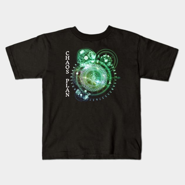 Chaos Plan Kids T-Shirt by adventuringguild